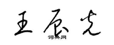 梁錦英王辰光草書個性簽名怎么寫