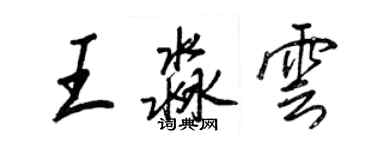 王正良王淼雲行書個性簽名怎么寫