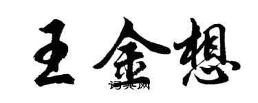 胡問遂王金想行書個性簽名怎么寫