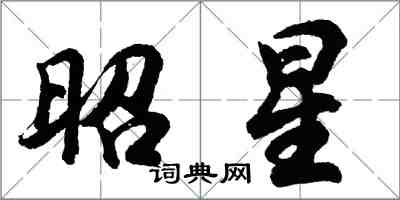 胡問遂昭星行書怎么寫