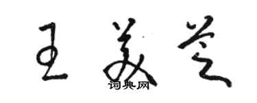 駱恆光王美芝草書個性簽名怎么寫