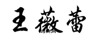 胡問遂王薇蕾行書個性簽名怎么寫