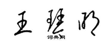 梁錦英王琴明草書個性簽名怎么寫