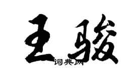 胡問遂王駿行書個性簽名怎么寫