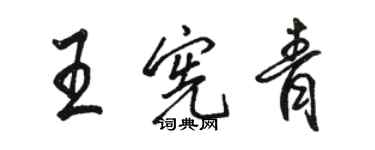 駱恆光王憲青行書個性簽名怎么寫