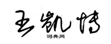 朱錫榮王凱博草書個性簽名怎么寫