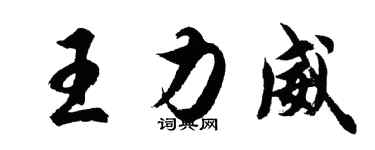 胡問遂王力威行書個性簽名怎么寫