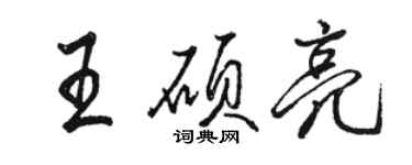 駱恆光王碩亮行書個性簽名怎么寫