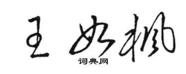 駱恆光王如楓草書個性簽名怎么寫