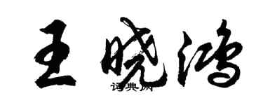 胡問遂王曉鴻行書個性簽名怎么寫