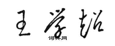 駱恆光王學超草書個性簽名怎么寫