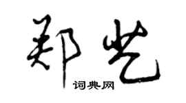曾慶福鄭藝行書個性簽名怎么寫