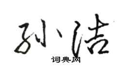 駱恆光孫潔行書個性簽名怎么寫