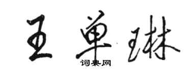 駱恆光王單琳行書個性簽名怎么寫