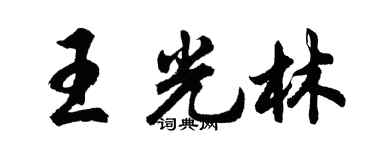 胡問遂王光林行書個性簽名怎么寫