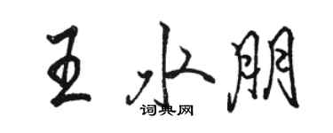 駱恆光王水朋行書個性簽名怎么寫