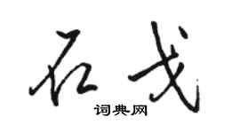 駱恆光石戈行書個性簽名怎么寫