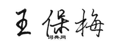 駱恆光王保梅行書個性簽名怎么寫