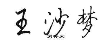 駱恆光王沙夢行書個性簽名怎么寫