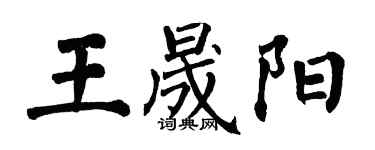 翁闓運王晟陽楷書個性簽名怎么寫