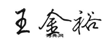 駱恆光王金裕行書個性簽名怎么寫