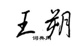 王正良王朔行書個性簽名怎么寫