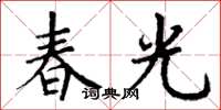 丁謙春光楷書怎么寫