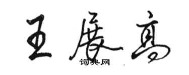 駱恆光王展高行書個性簽名怎么寫