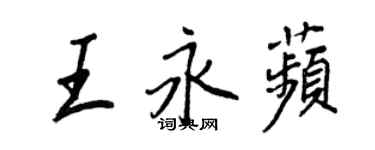 王正良王永苹行書個性簽名怎么寫