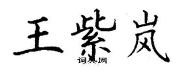丁謙王紫嵐楷書個性簽名怎么寫