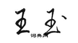 駱恆光王玉行書個性簽名怎么寫