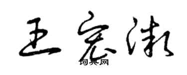 曾慶福王宏微草書個性簽名怎么寫