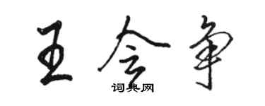 駱恆光王會爭行書個性簽名怎么寫