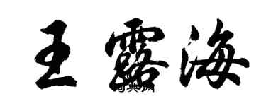 胡問遂王露海行書個性簽名怎么寫