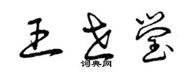 曾慶福王世瑩草書個性簽名怎么寫