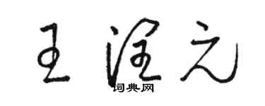 駱恆光王潤元草書個性簽名怎么寫