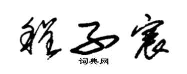 朱錫榮程子宸草書個性簽名怎么寫