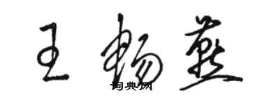 駱恆光王暢燕草書個性簽名怎么寫