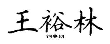 丁謙王裕林楷書個性簽名怎么寫