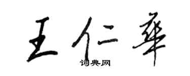 王正良王仁華行書個性簽名怎么寫
