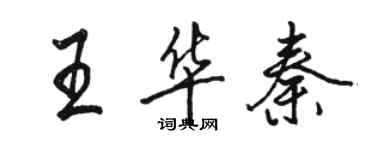 駱恆光王華秦行書個性簽名怎么寫