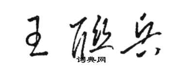 駱恆光王聯兵草書個性簽名怎么寫