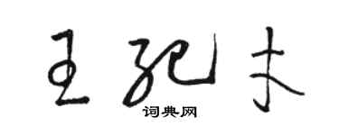 駱恆光王紀才草書個性簽名怎么寫