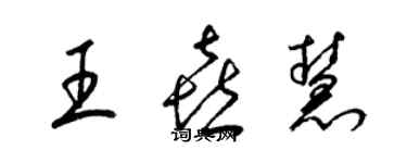 梁錦英王喜慧草書個性簽名怎么寫