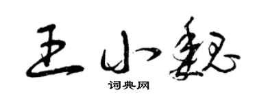 曾慶福王小魏草書個性簽名怎么寫