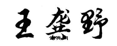 胡問遂王龔野行書個性簽名怎么寫