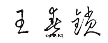 駱恆光王春鎖草書個性簽名怎么寫