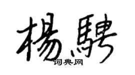 王正良楊騁行書個性簽名怎么寫