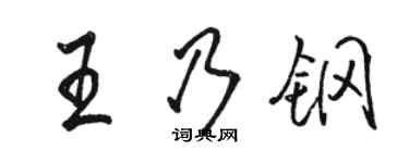 駱恆光王乃鋼行書個性簽名怎么寫