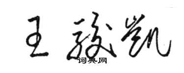 駱恆光王駿凱草書個性簽名怎么寫